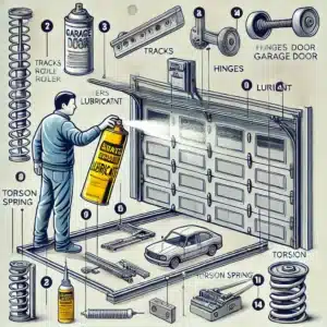 how to lubricate garage door